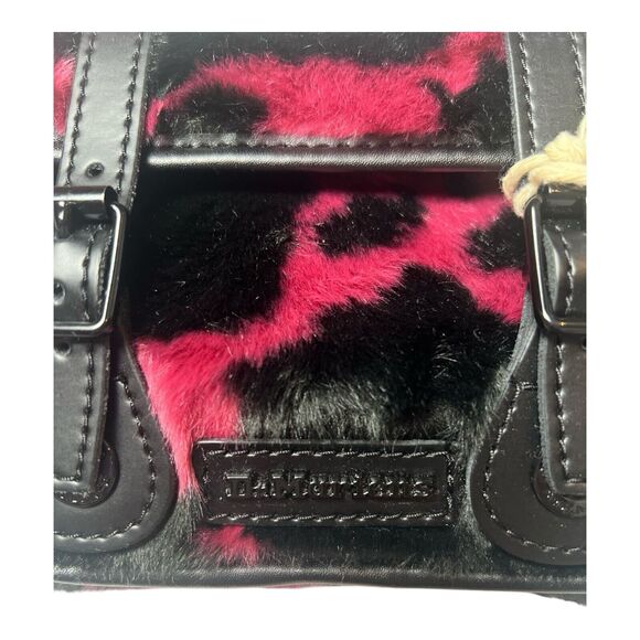 Dr.Martens Pink Cow Print Faux Fur Satchel Crossbody Shoulder Bag New With Tags - Picture 7 of 7